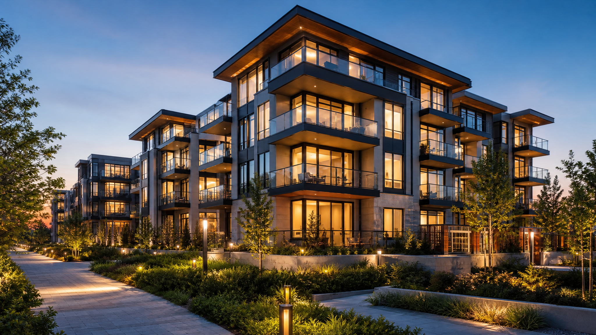 Modern multifamily apartment complex